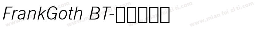 FrankGoth BT字体转换